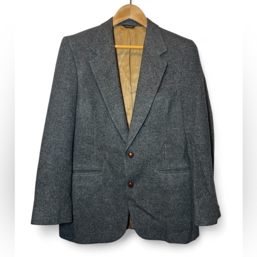 Vintage Neiman‎ Marcus Men 40 100% Camel Hair Blazer 2 Button Notch Lapel Blazer
